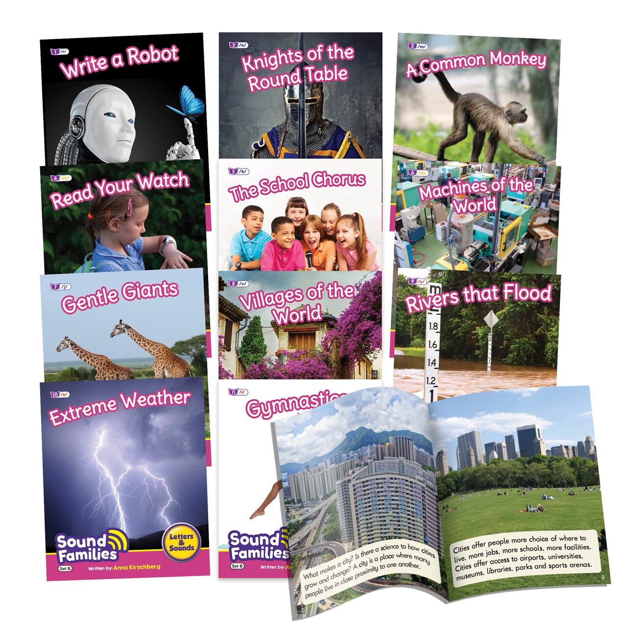 Junior Learning Decodable Readers, Sound Families Consonants Non-Fiction Phase 5.5, Learn to Read, Easy decodable texts, with 12 books, For ages 5+, Grade K